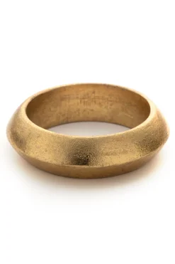 Natori Bracelets-Acacia Wood And Gold Plated Bangle Set