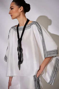 Natori Necklaces-Acacia Wood Leaf Necklace