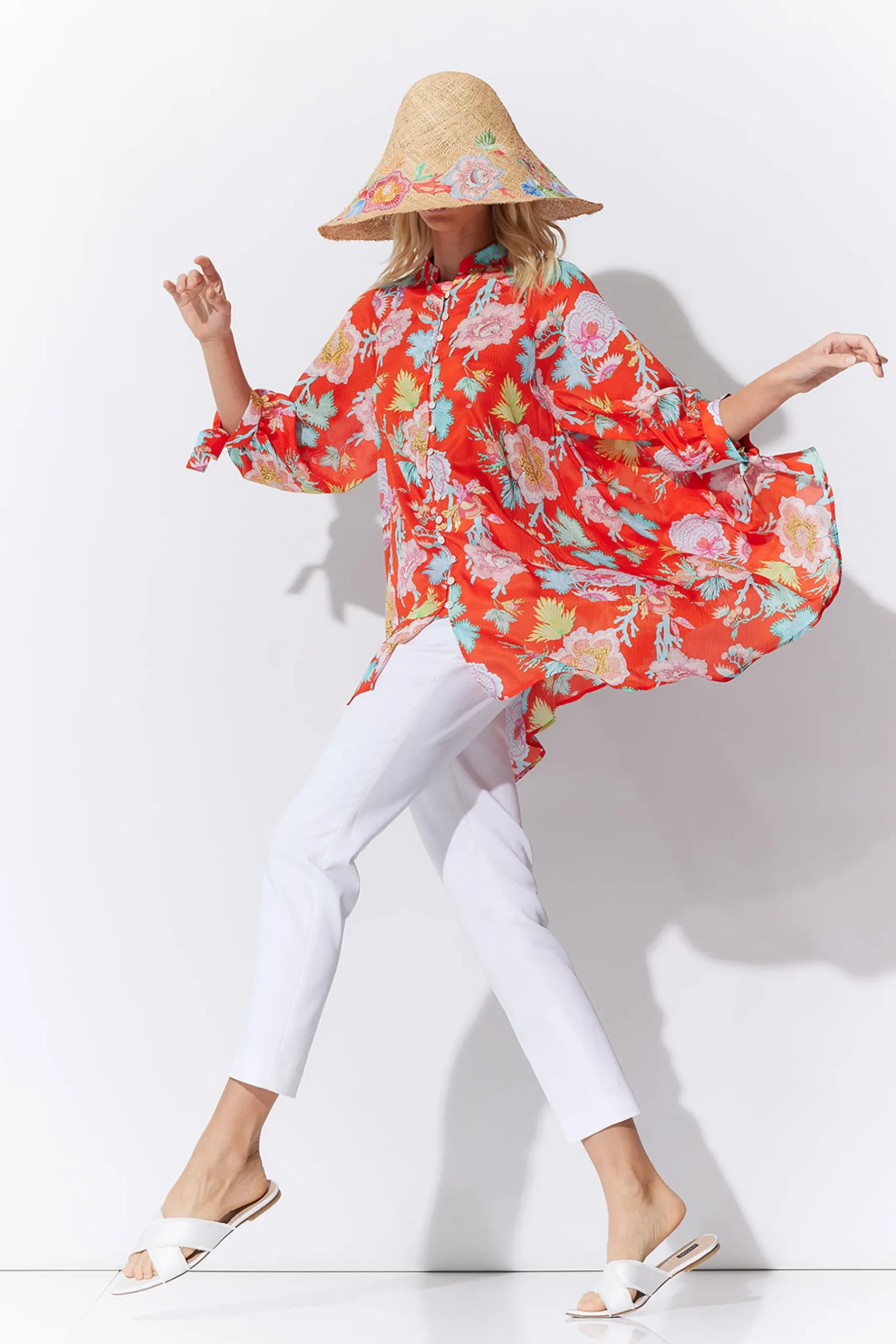 Natori Tops, Shirts & Tunics-Amanpulo Obi Silk Oversized Top