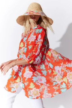 Natori Tops, Shirts & Tunics-Amanpulo Obi Silk Oversized Top