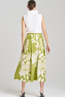 Natori Pants, Skirts & Shorts-Andora Printed Cotton Poplin Maxi Skirt