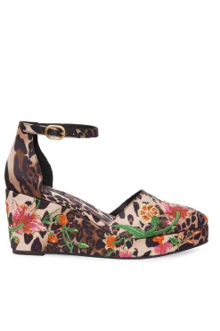 Natori Sandals-Artsy Chikayo Satin Embroidery Espadrille