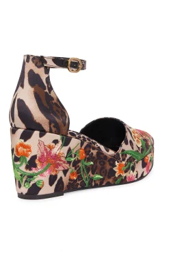Natori Sandals-Artsy Chikayo Satin Embroidery Espadrille