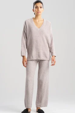 Natori Lounge Tops-Aura Heather V-Neck Top