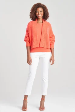 Natori Knitwear-Beijing Textured Knit Crop Cardigan