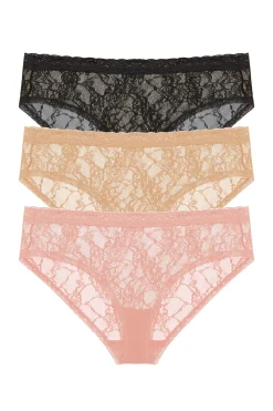 Natori Briefs-Bliss Allure One-Size Lace Girl Brief 3-Pack