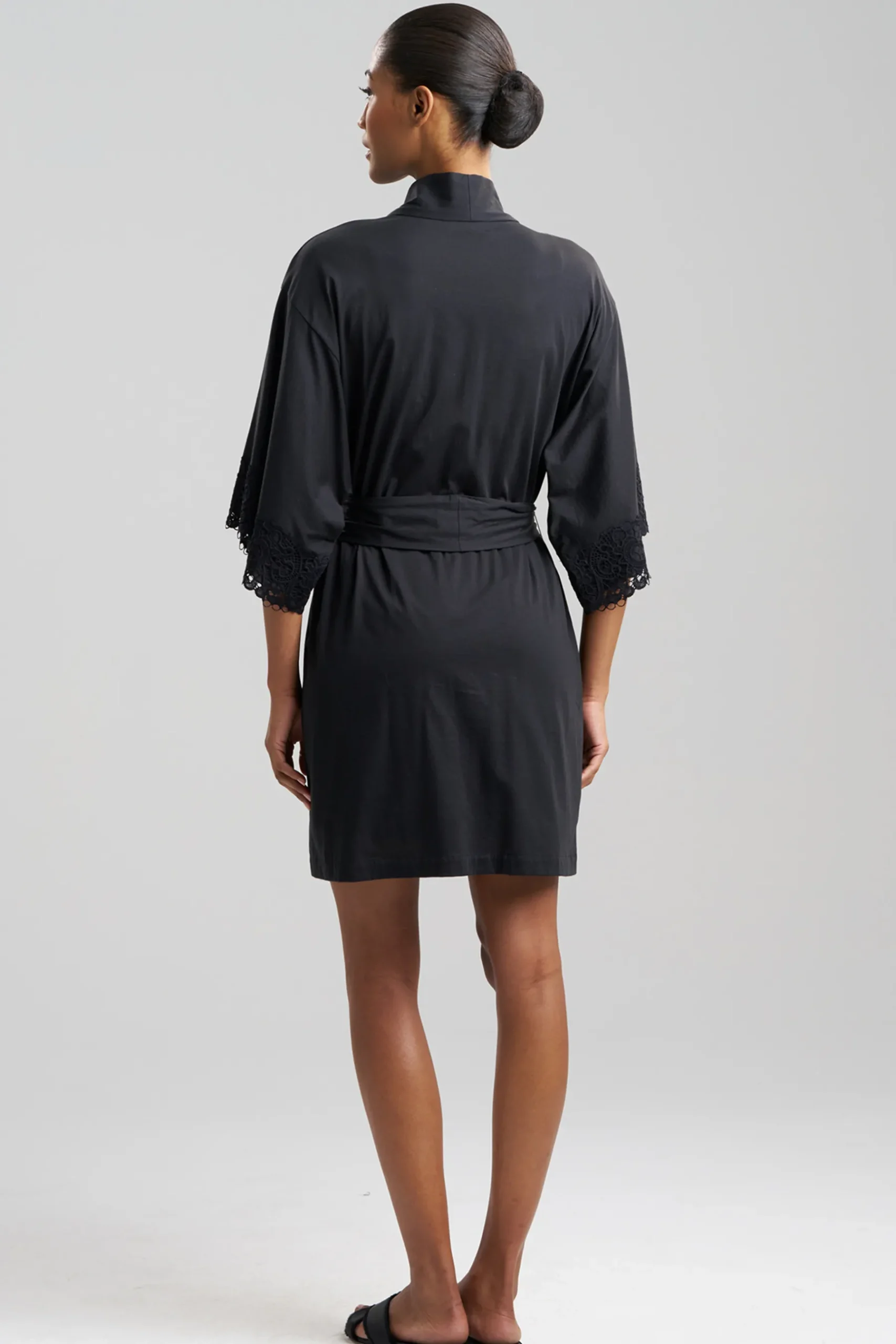 Natori Robes & Kimonos|Bridesmaid Pajamas & Robes-Bliss Harmony Lace Applique Wrap