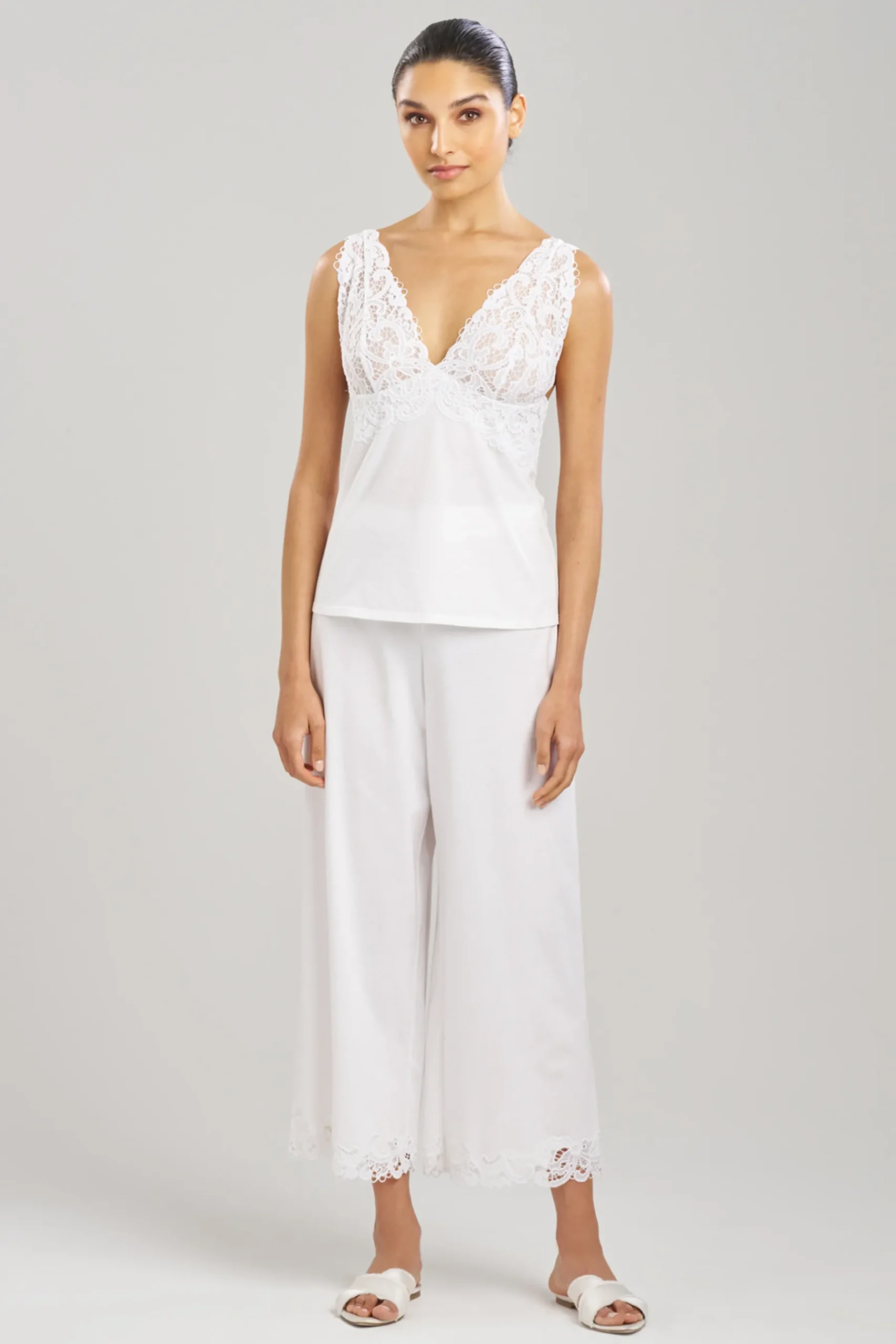 Natori Pajama Tops|Lounge Tops-Bliss Harmony Lace V-Neck Cami