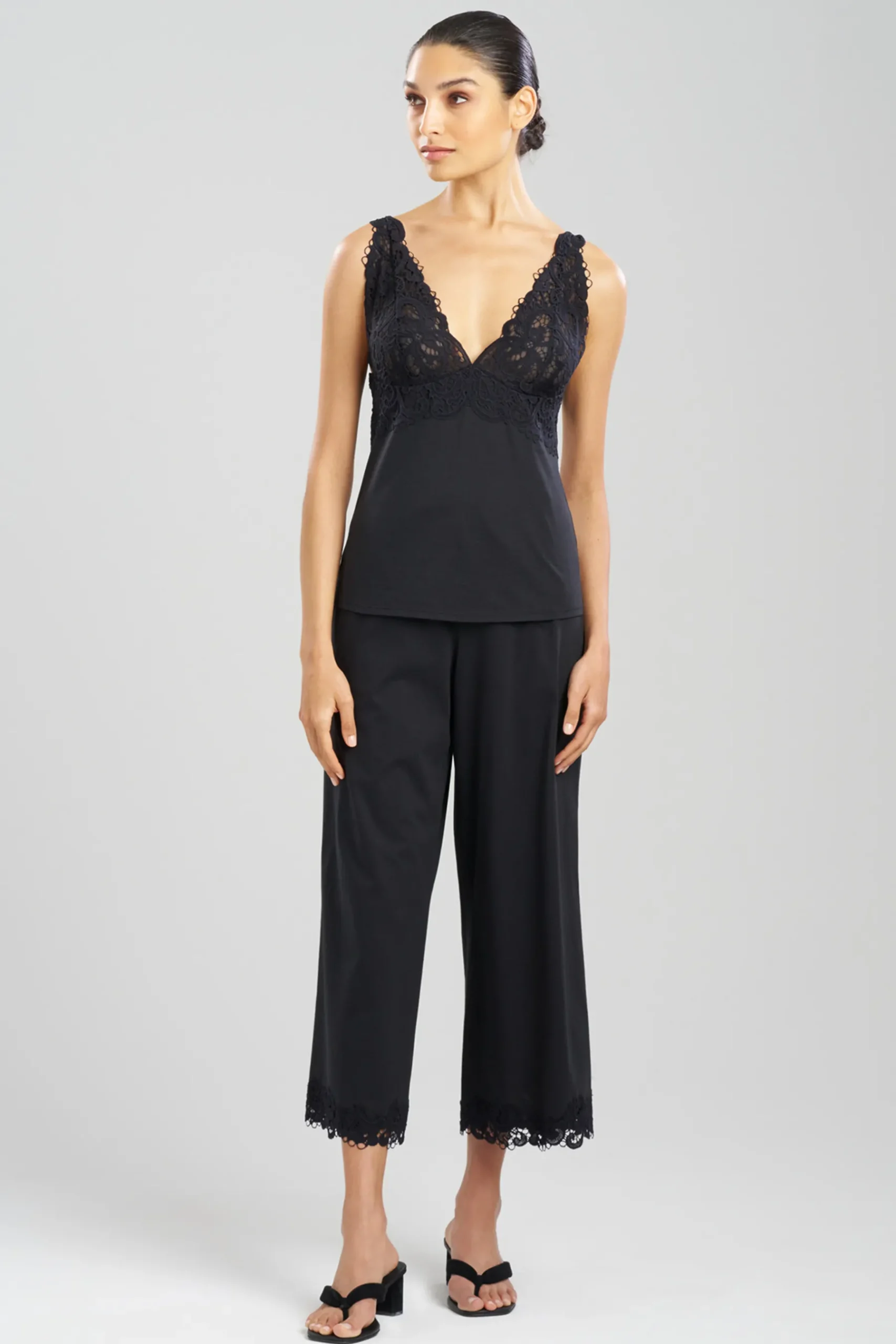Natori Pajama Tops|Lounge Tops-Bliss Harmony Lace V-Neck Cami