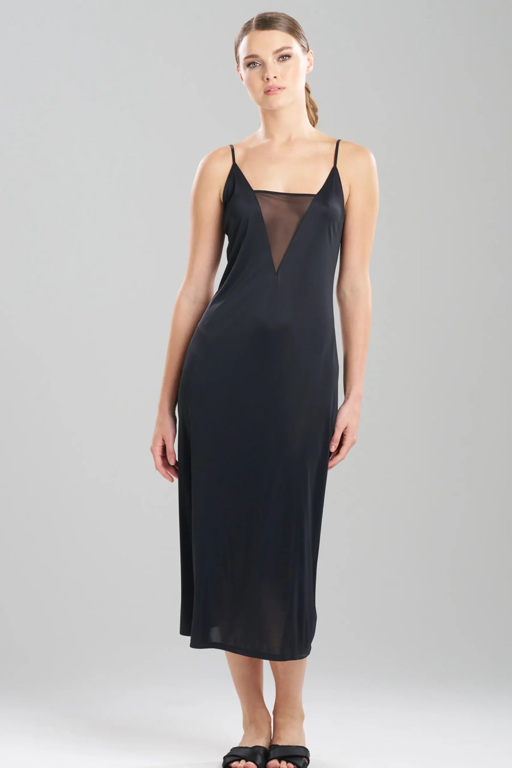 Natori Plus Sizes|Gowns-Body Doubles Mesh Gown