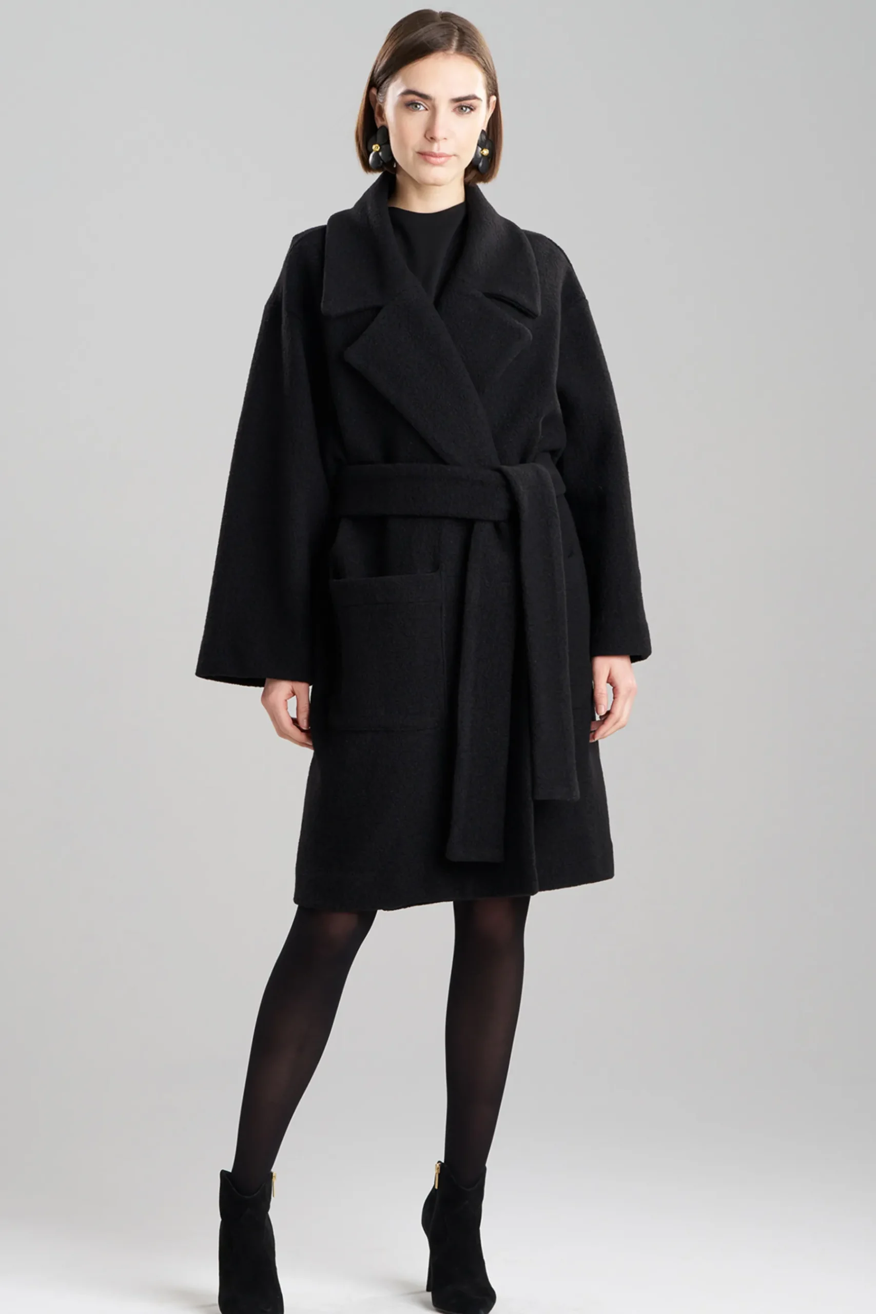 Natori Jackets & Outerwear-Boiled Wool Coat