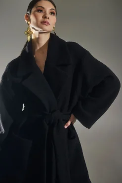 Natori Jackets & Outerwear-Boiled Wool Coat