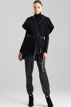 Natori Jackets & Outerwear-Boiled Wool Poncho Wrap