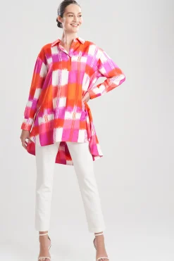Natori Tops, Shirts & Tunics-Boro-Cotton Silk Oversized Shirt