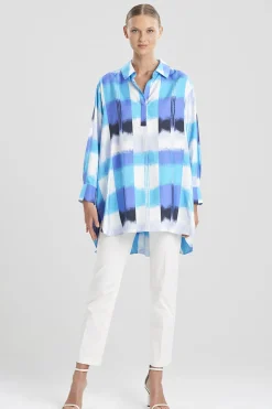 Natori Tops, Shirts & Tunics-Boro-Cotton Silk Oversized Shirt