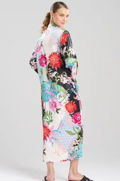 Natori Caftans|Caftan Dresses-Botanique Satin Zip Caftan