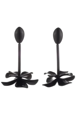 Natori Earrings-Buffalo Horn Floral Drop Earrings