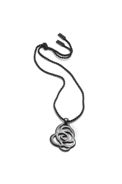 Natori Necklaces-Buffalo Horn Floral Scroll Pendant Necklace
