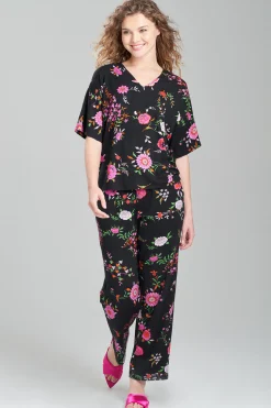 Natori Pajama Sets-Butterfly Garden V-Neck PJ