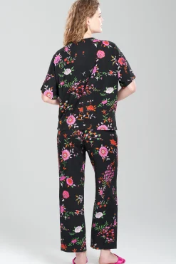 Natori Pajama Sets-Butterfly Garden V-Neck PJ