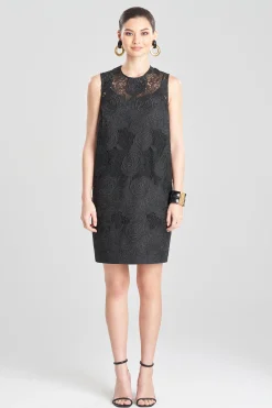 Natori Dresses-Calado Embroidery Cotton Shift Dress