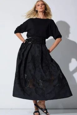Natori Pants, Skirts & Shorts-Calado Embroidery Cotton Skirt