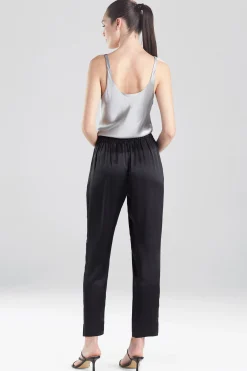 Natori Pajama Bottoms-Chinoiserie Embroidery Silk Pants