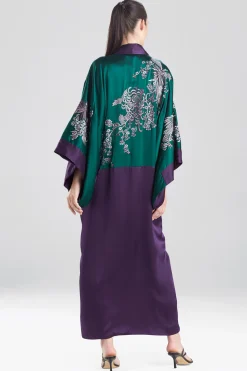 Natori Robes & Kimonos-Chinoiserie Embroidery Silk Robe