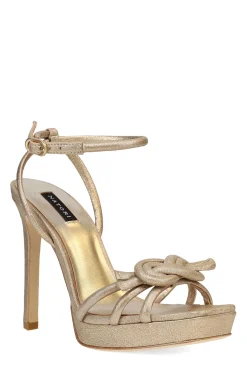 Natori Pumps-Chizu Suede Knotted Bow Platform Heel