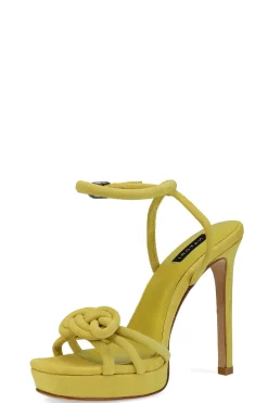 Natori Pumps-Chizu Suede Knotted Bow Platform Heel