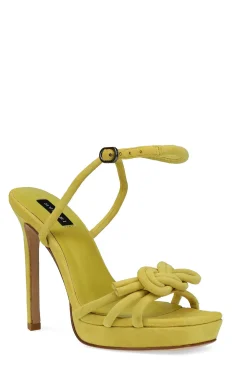 Natori Pumps-Chizu Suede Knotted Bow Platform Heel