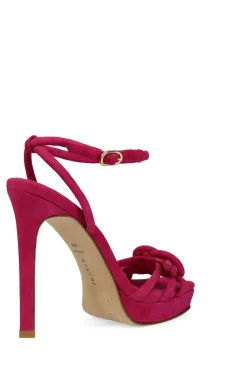 Natori Pumps-Chizu Suede Knotted Bow Platform Heel