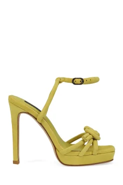 Natori Pumps-Chizu Suede Knotted Bow Platform Heel
