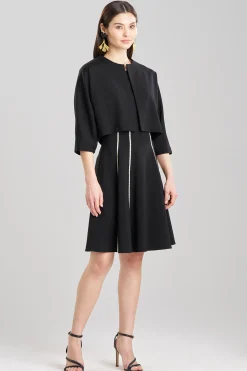 Natori Jackets & Outerwear|Knitwear-Compact Knit Cropped Bolero