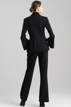 Natori Plus Sizes|Jackets & Outerwear-Compact Knit Two Button Lapel Blazer