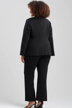 Natori Plus Sizes|Jackets & Outerwear-Compact Knit Two Button Lapel Blazer