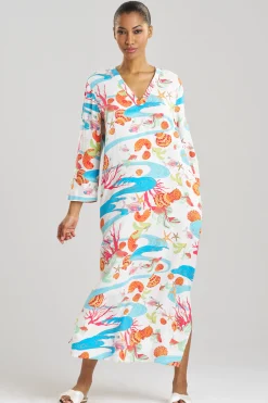 Natori Caftans|Plus Sizes-Coral Reef Caftan