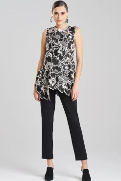 Natori Tops, Shirts & Tunics-Cote D'Azur Embroidered Lace Asymmetric Top