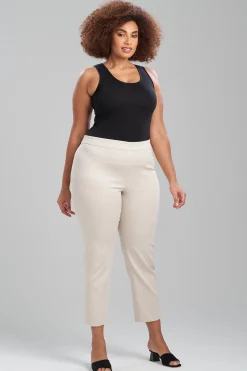 Natori Essentials|Plus Sizes-Cotton Chino Ankle Pants