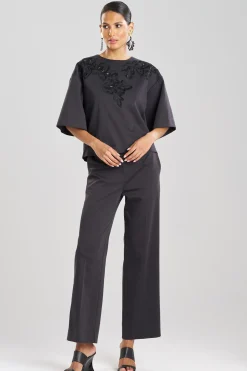 Natori Tops, Shirts & Tunics-Cotton Chino Embroidered Top