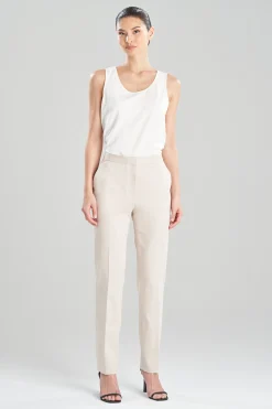 Natori Essentials|Plus Sizes-Cotton Chino Tapered Pants