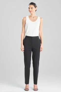 Natori Essentials|Plus Sizes-Cotton Chino Tapered Pants