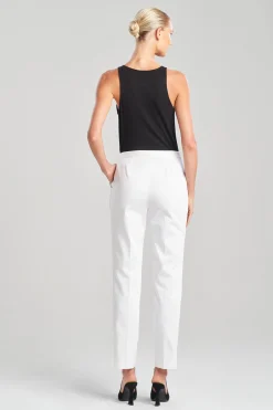 Natori Essentials|Plus Sizes-Cotton Chino Tapered Pants