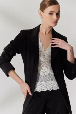 Natori Essentials|Jackets & Outerwear-Cotton Chino Two Button Blazer
