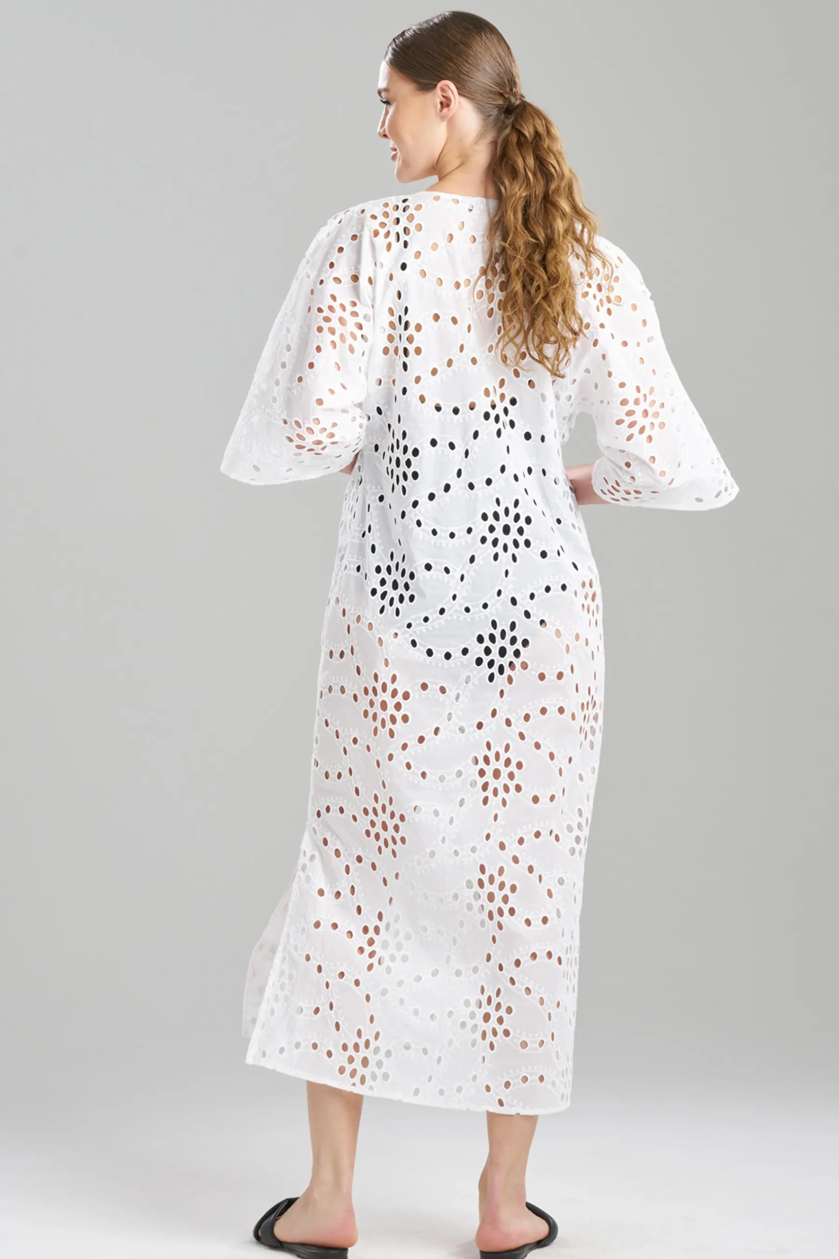Natori Beach Caftans|Caftan Dresses-Cotton Eyelet Caftan