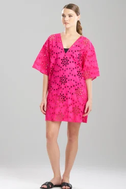 Natori Beach Caftans-Cotton Eyelet Cover-Up