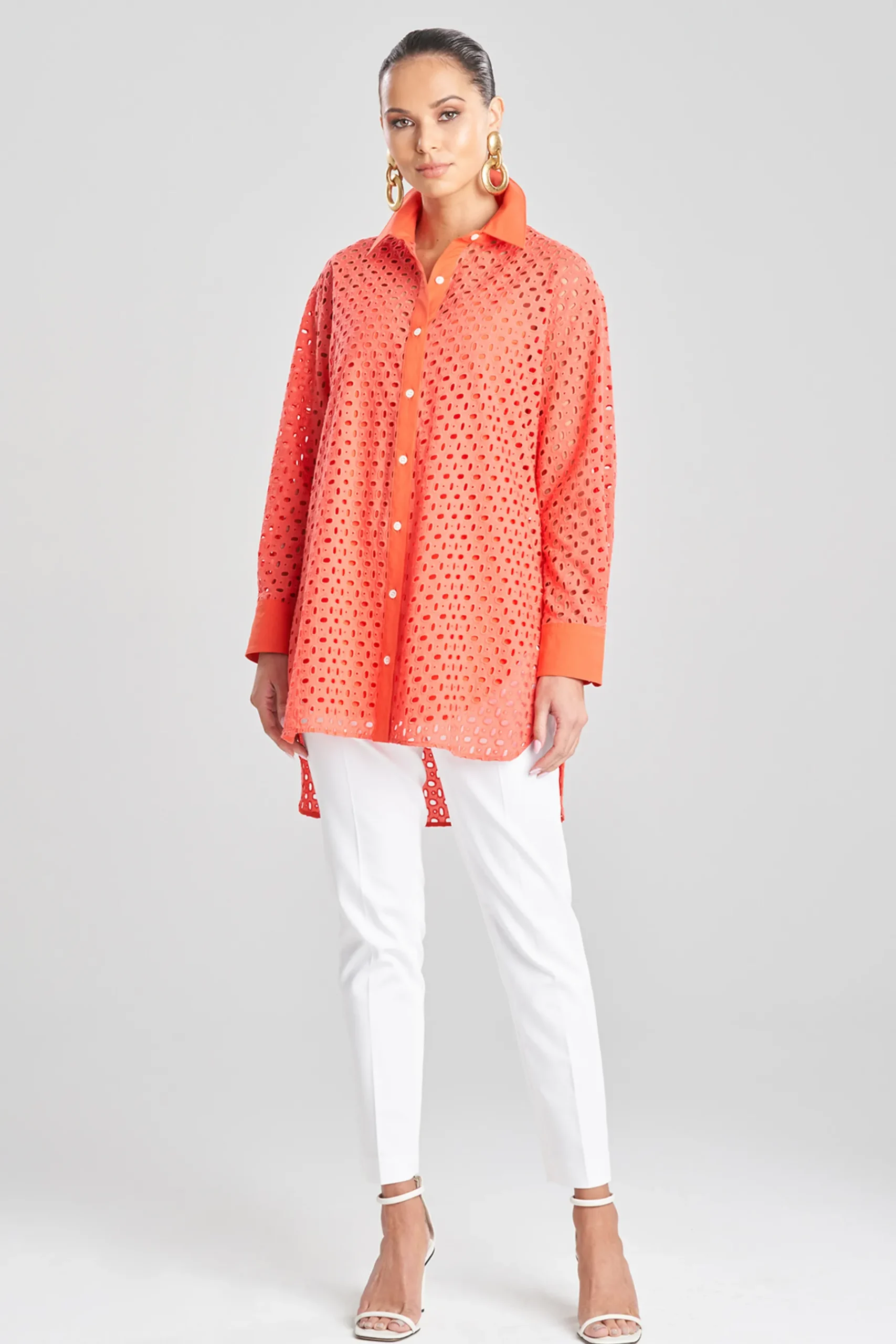 Natori Tops, Shirts & Tunics-Cotton Eyelet Oversized Top