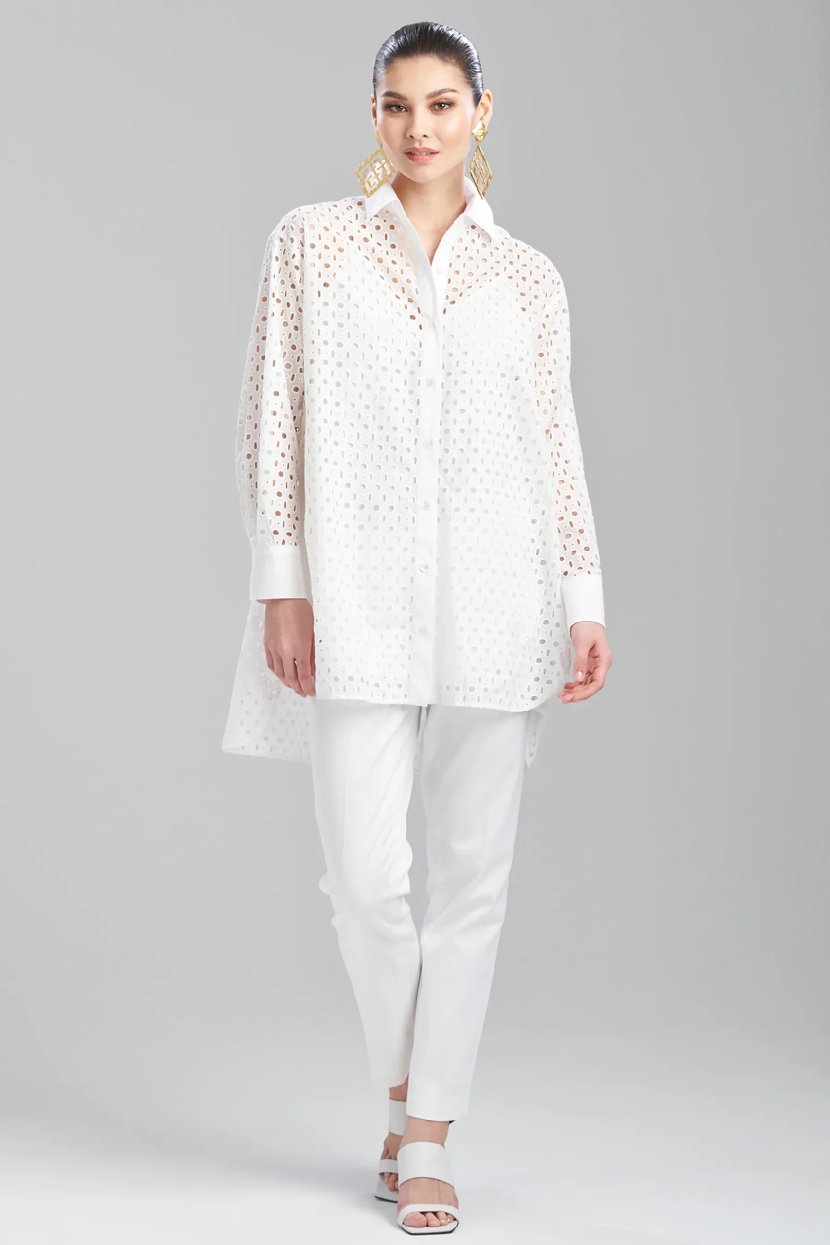 Natori Tops, Shirts & Tunics-Cotton Eyelet Oversized Top