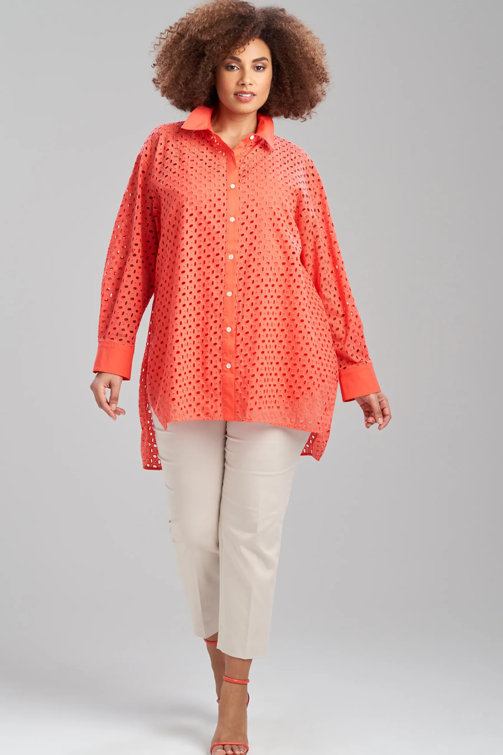 Natori Tops, Shirts & Tunics-Cotton Eyelet Oversized Top