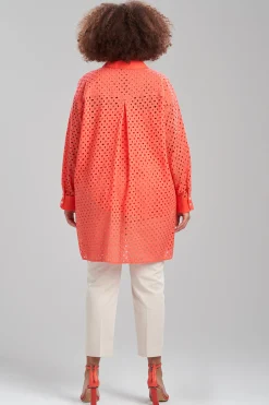 Natori Tops, Shirts & Tunics-Cotton Eyelet Oversized Top